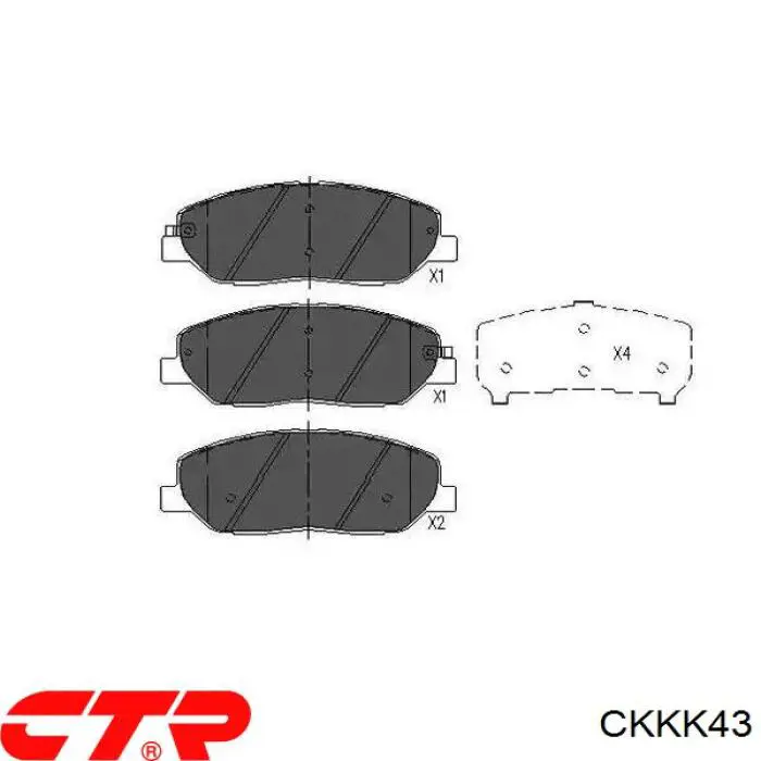 Передние тормозные колодки CKKK43 CTR