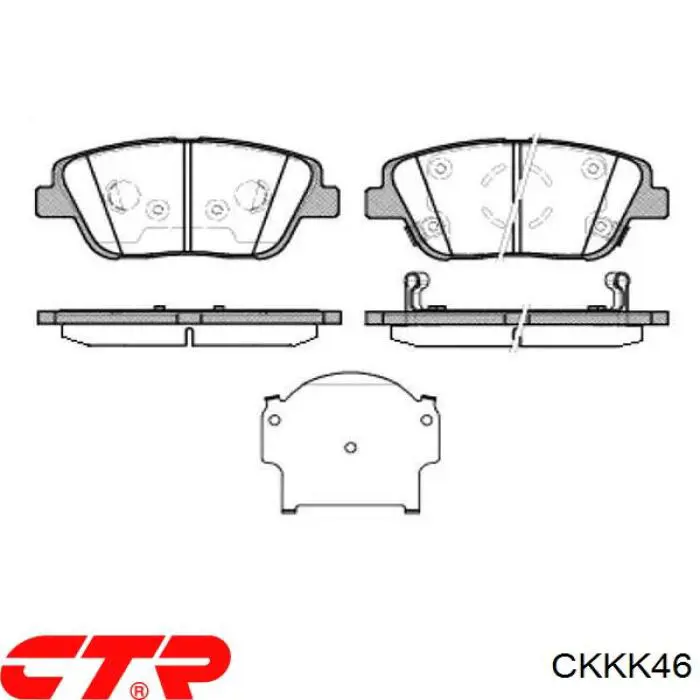 CKKK46 CTR колодки тормозные передние дисковые
