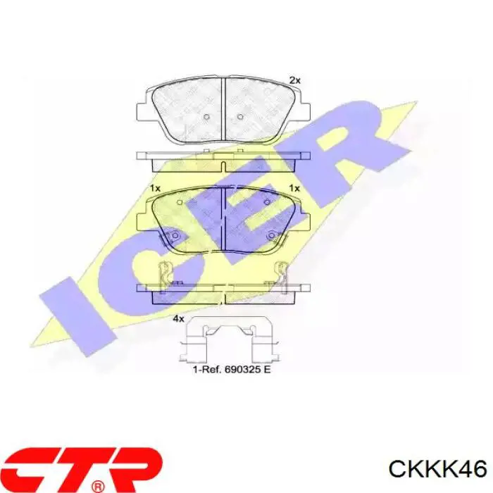 CKKK46 CTR Колодки передние