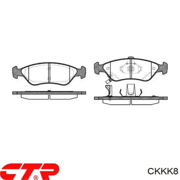 Передние тормозные колодки CKKK8 CTR