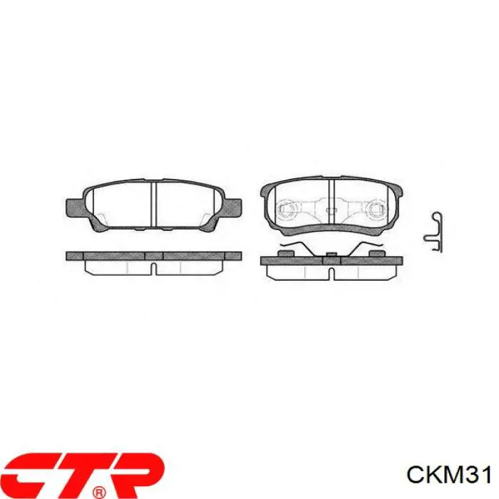 CKM31 CTR Колодки тормозные дисковые комплект