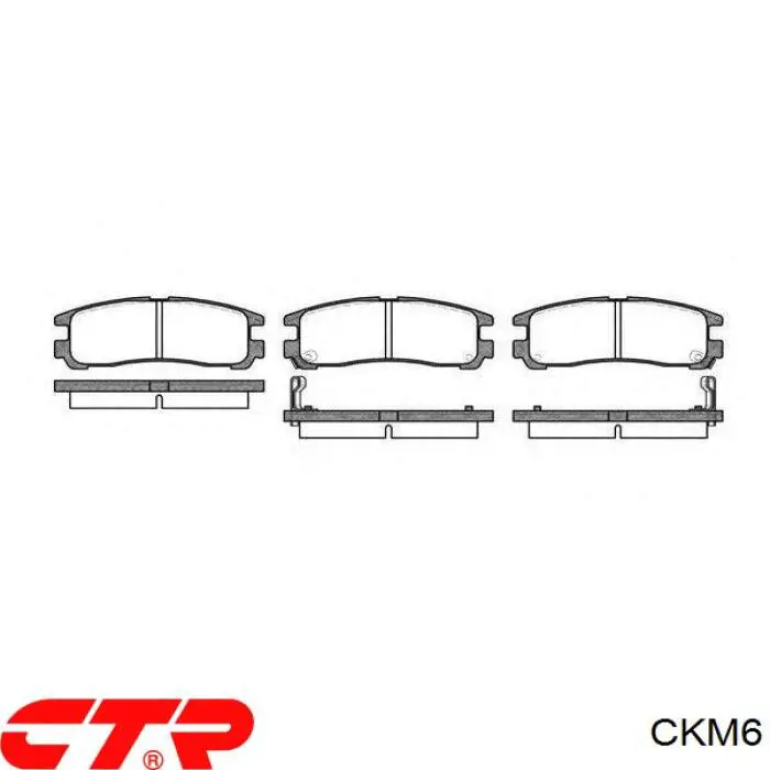 Передние тормозные колодки CKM6 CTR