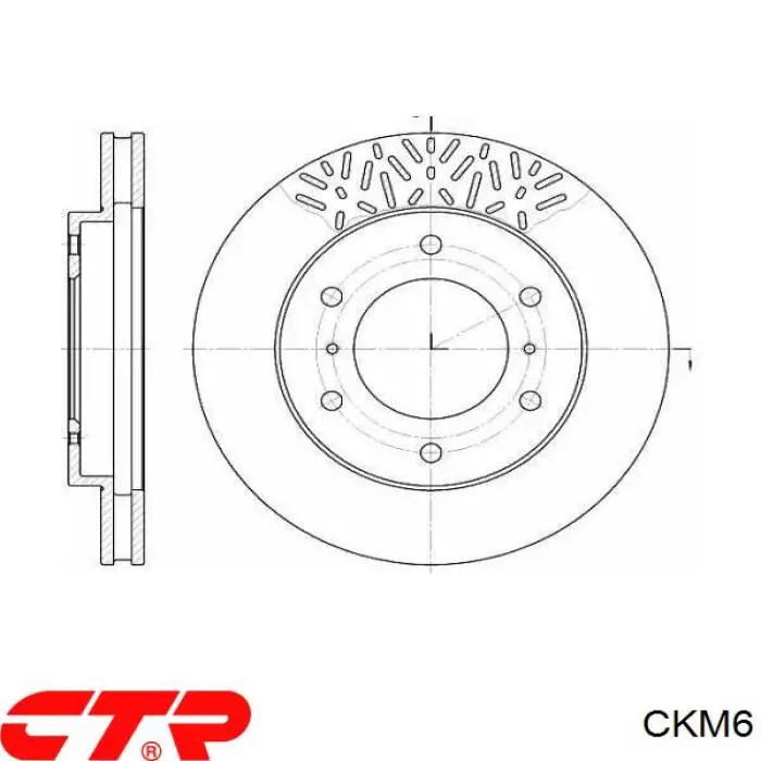 Передние тормозные колодки CKM6 CTR