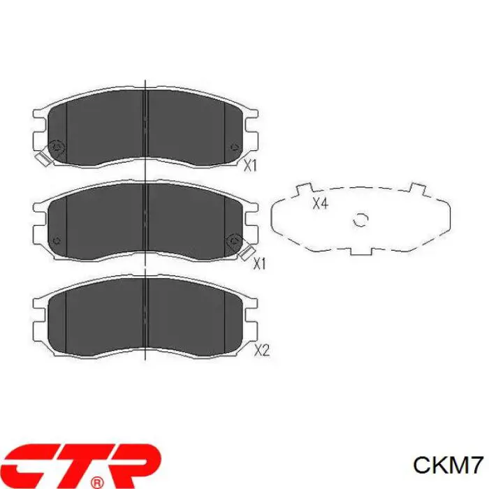 CKM7 CTR Колодки передние