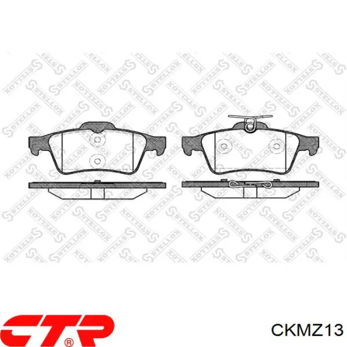 Купить CKMZ13 CTR Колодки тормозные задние, дисковые