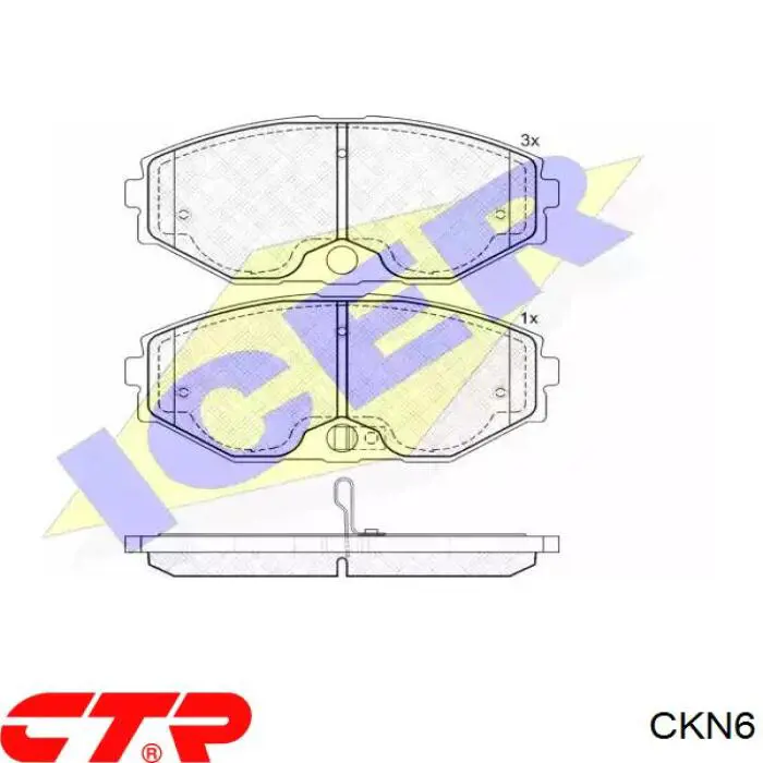 CKN6 CTR Колодки передние