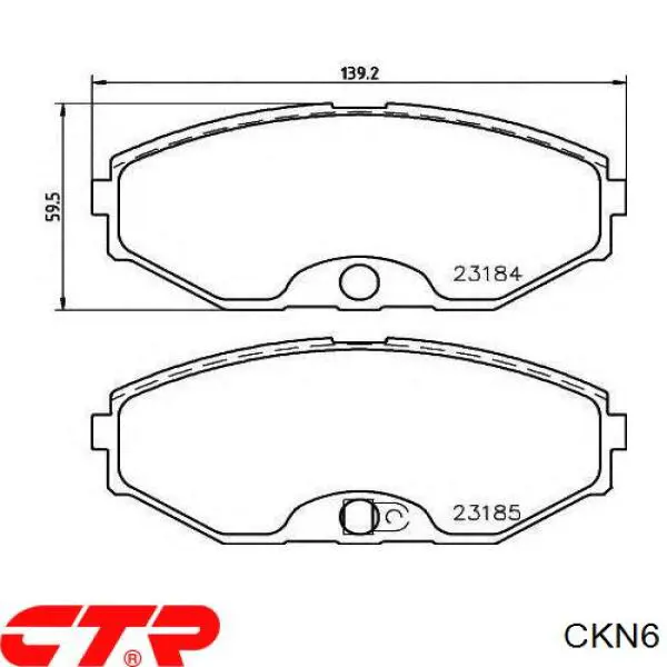 Передние тормозные колодки CKN6 CTR