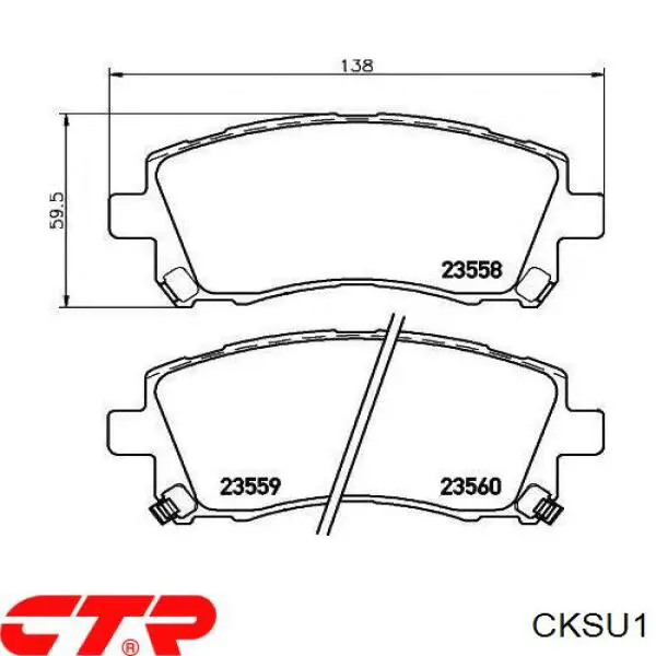 Передние тормозные колодки CKSU1 CTR