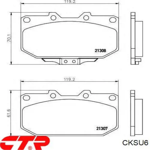 Передние тормозные колодки CKSU6 CTR