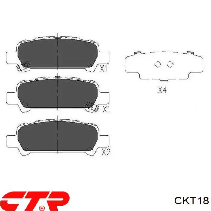 Передние тормозные колодки CKT18 CTR