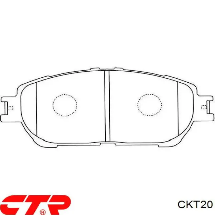 CKT20 CTR колодки тормозные передние дисковые