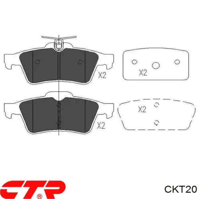 CKT20 CTR Колодки передние
