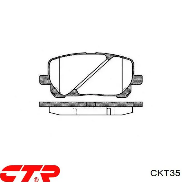CKT35 CTR колодки тормозные передние дисковые
