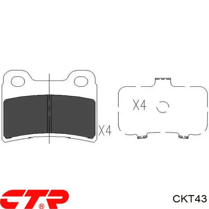 Задние тормозные колодки CKT43 CTR