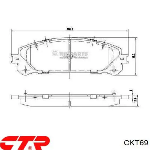 Колодки CTR CKT69 цена, от 28.20 USD