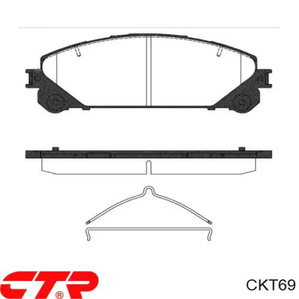 Передние тормозные колодки CKT69 CTR
