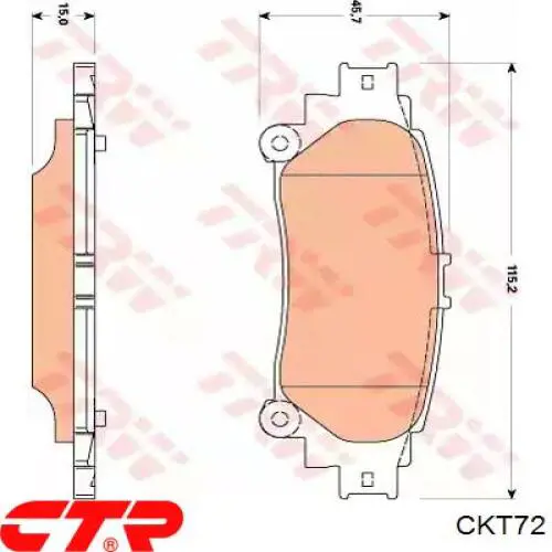 Колодки дисковые  CTR CKT72 цена, от 23.53 USD