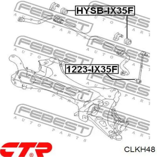 Тяга переднего стабилизатора CTR CLKH48 цена, от 12.13 USD