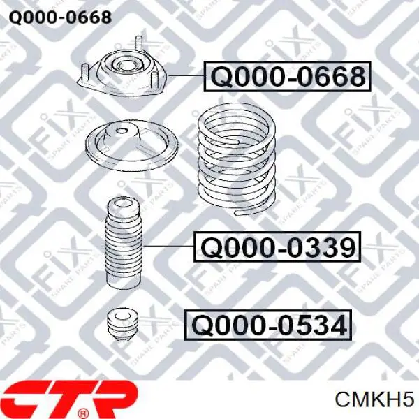 Опора стойки амортизатора переднего CTR CMKH5 цена, от 20.15 USD
