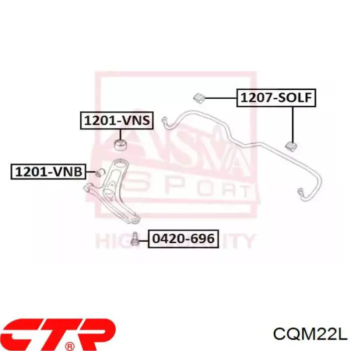 Рычаг передней подвески левый CQM22L CTR