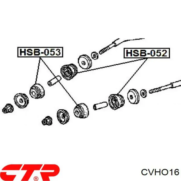 CVHO16 CTR Втулка передней радиальной тяги передняя