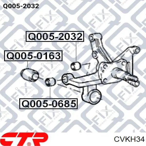 Сайлентблок цапфы задней CVKH34 CTR