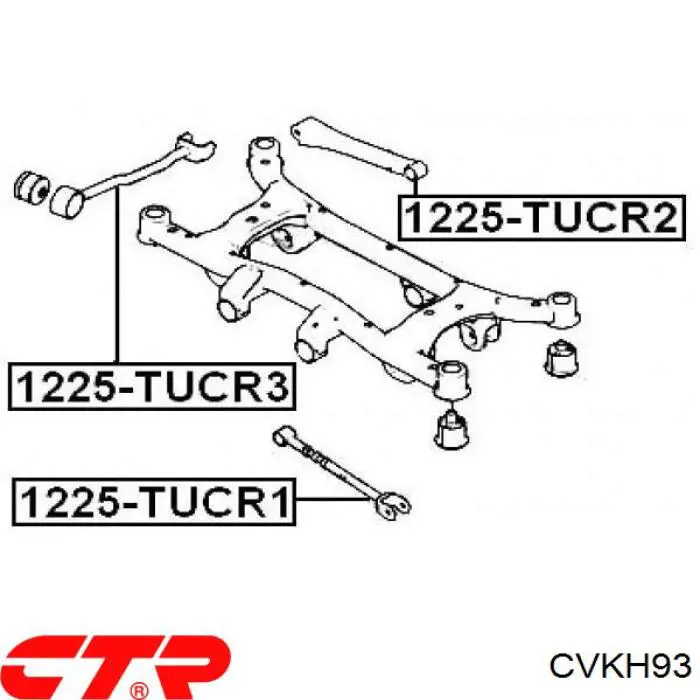 Сайлентблок заднего продольного рычага CVKH93 CTR