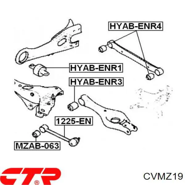 CVMZ19 CTR Сайлентблок заднего поперечного рычага