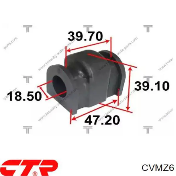 CVMZ6 CTR Разрезная втулка стабилизатора