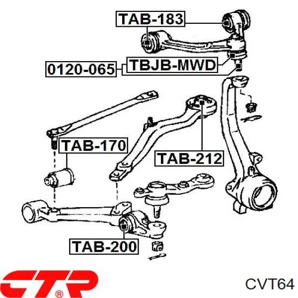 CVT64 CTR Сайлентблок нижнего переднего рычага