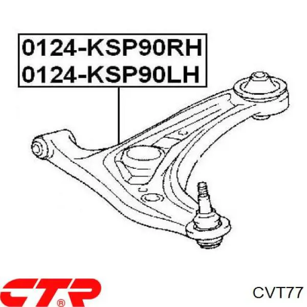 Сайлентблок передней подвески CTR CVT77 цена, от 8.62 USD