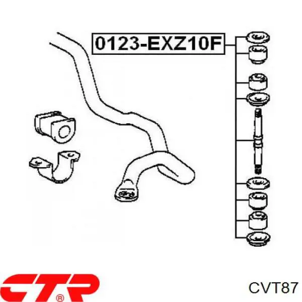 Купить CVT87 CTR Втулка стойки заднего стабилизатора
