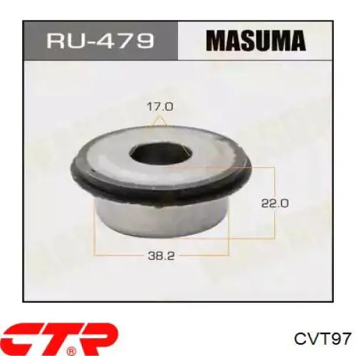 CVT97 CTR Сайлентблок заднего продольного рычага, задний