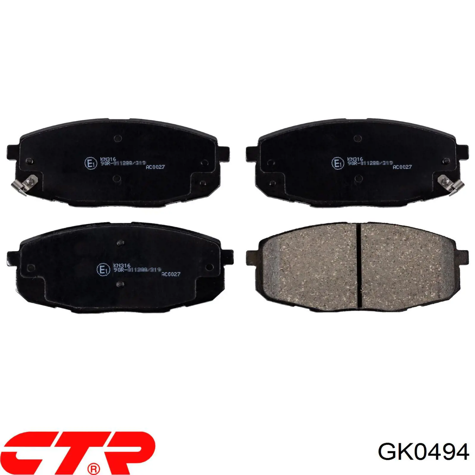 GK0494 CTR Колодки передние