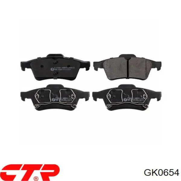 GK0654 CTR Колодки тормозные дисковые комплект