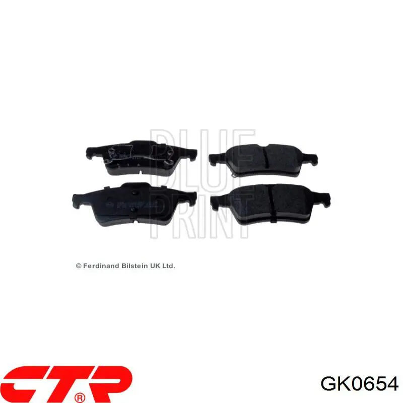 Купить GK0654 CTR Колодки тормозные задние, дисковые