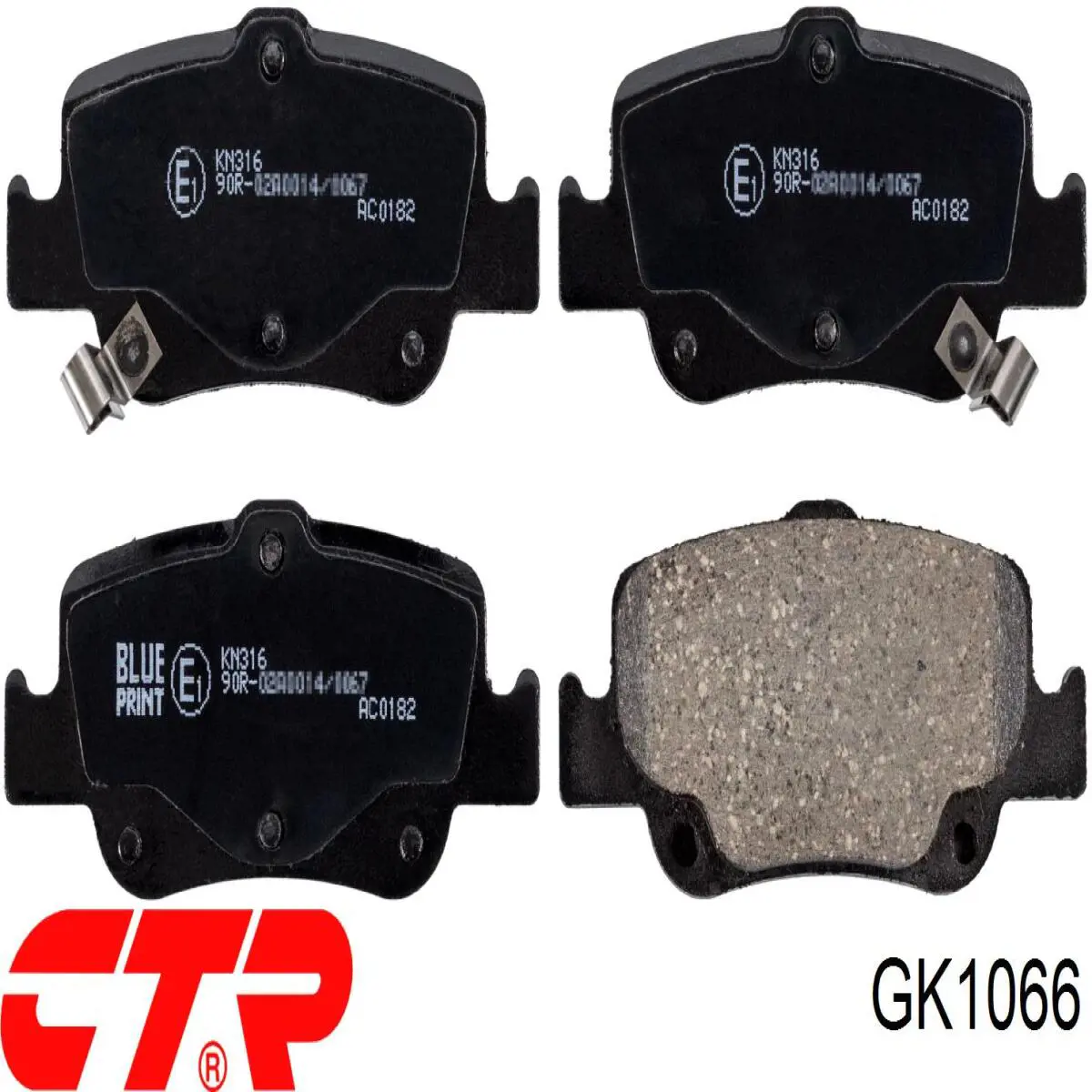 GK1066 CTR Колодки тормозные дисковые комплект
