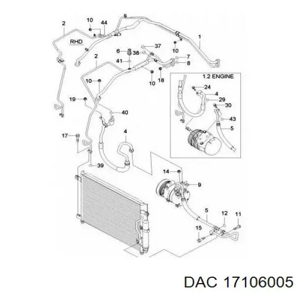 Уплотнитель форсунок Opel 17106005 цена, от 1.78 USD