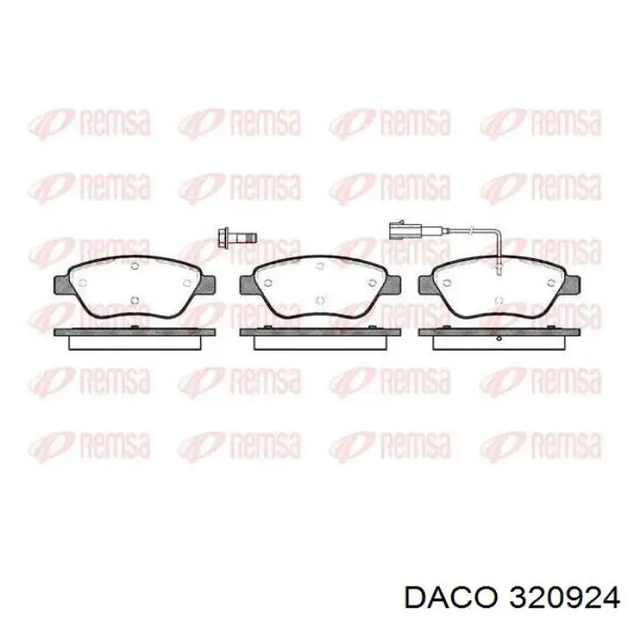 Передние тормозные колодки 320924 Daco