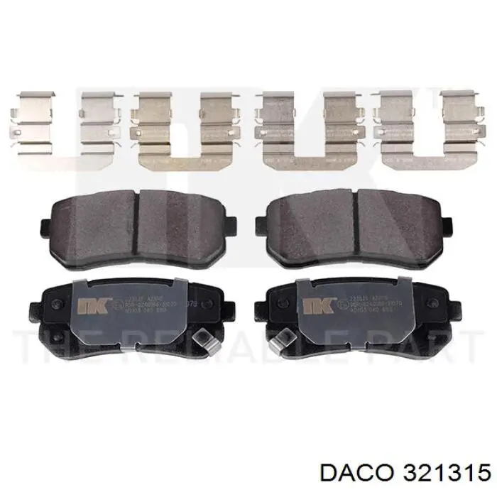 Колодки дисковые  Daco 321315 цена, от 16.29 USD