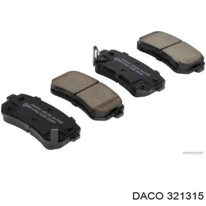 Купить 321315 Daco Колодки тормозные задние, дисковые