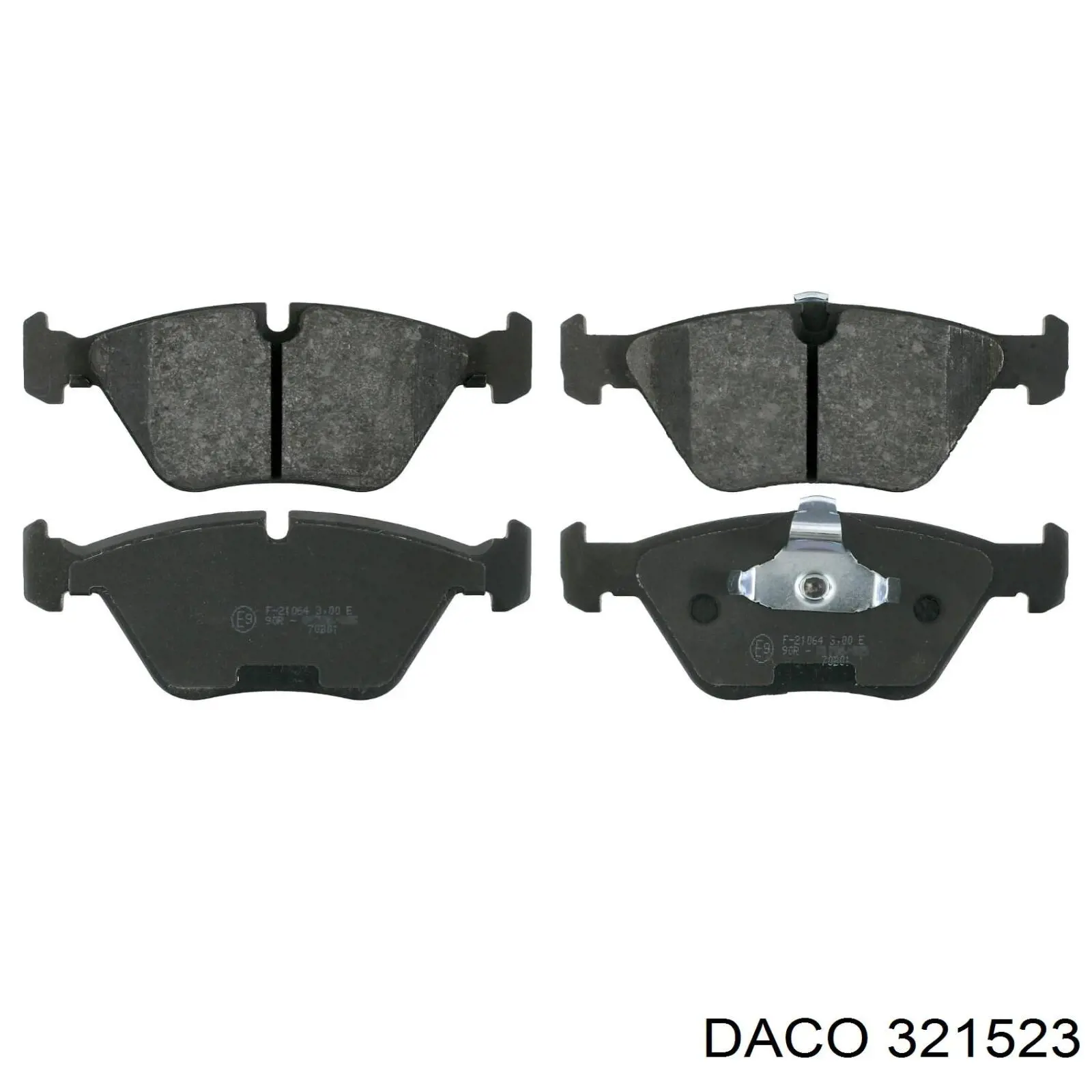 321523 Daco колодки тормозные передние дисковые