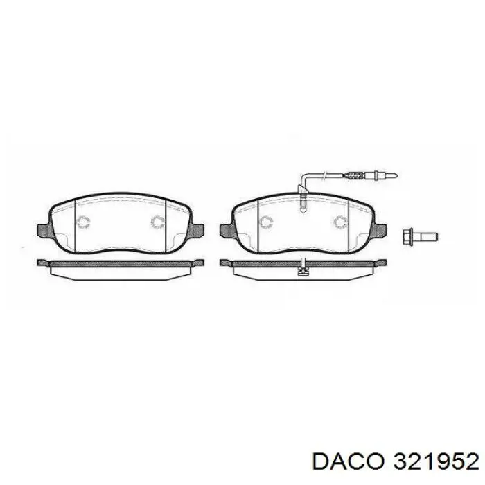 Купить 321952 Daco Колодки тормозные