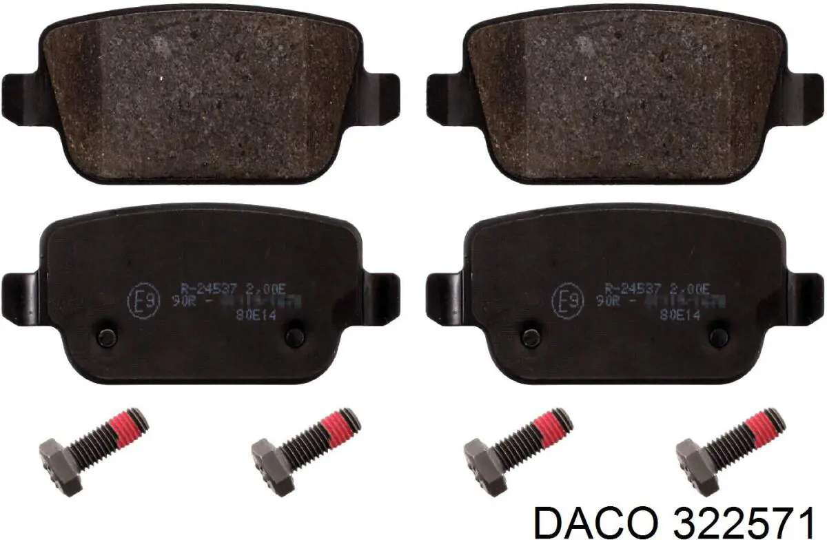 Купить 322571 Daco Колодки тормозные задние, дисковые