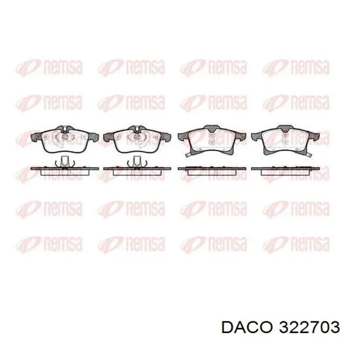 Колодки Daco 322703 цена, от 19.52 USD