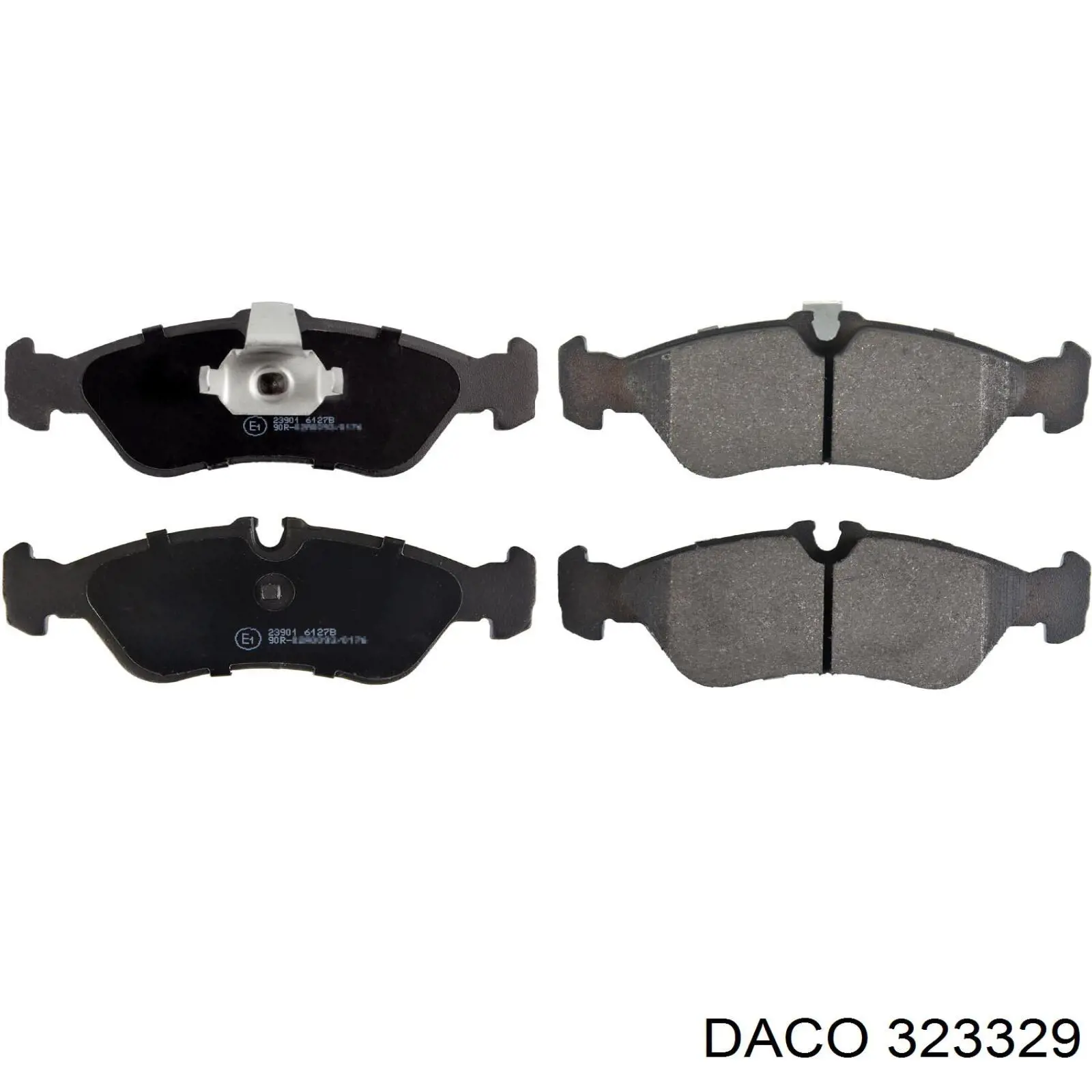 323329 Daco колодки тормозные задние дисковые