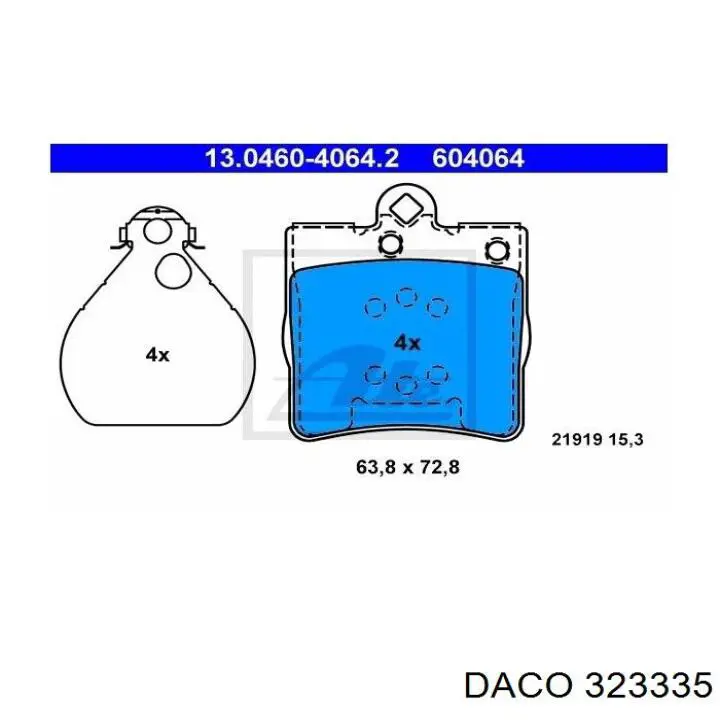 Колодки дисковые  Daco 323335 цена, от 16.91 USD