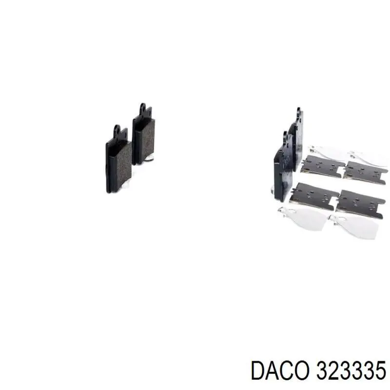 Купить 323335 Daco Колодки тормозные задние, дисковые