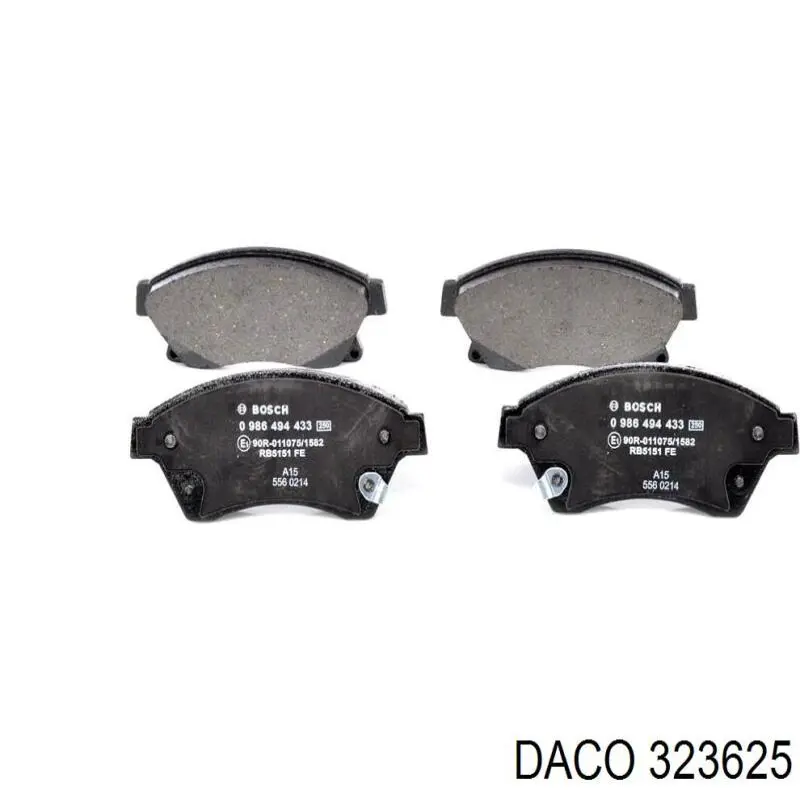 Задние тормозные колодки 323625 Daco