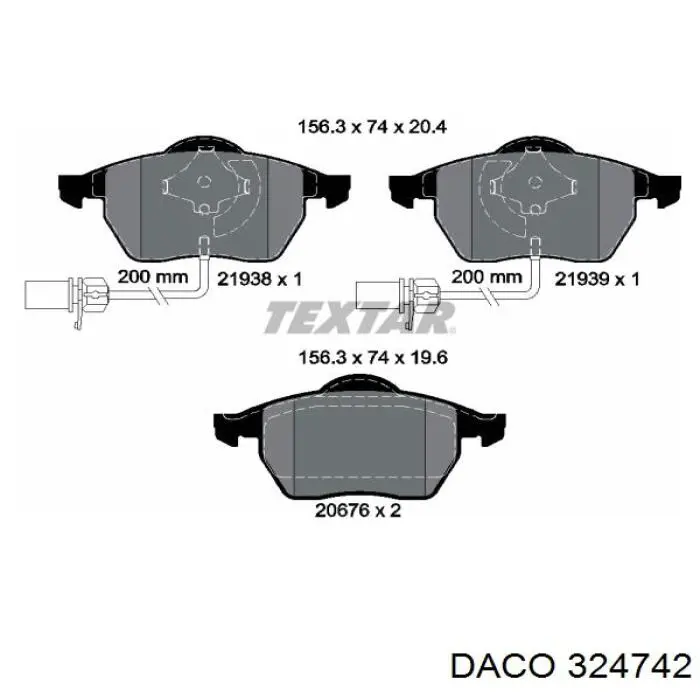 Колодки Daco 324742 цена, от 20.65 USD